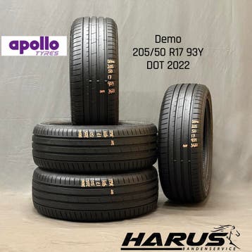 205/50/17 93Y Apollo zomerbanden demo 4X GRATIS MONTAGE, Auto-onderdelen, Banden en Velgen, Gebruikt, 17 inch, Band(en), Personenwagen