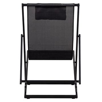 Exotan Esper strandstoel zwart - Loungestoel, Nieuw