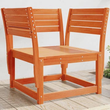 vidaXL Tuinstoel massief grenenhout wasbruin, Verzenden, Nieuw