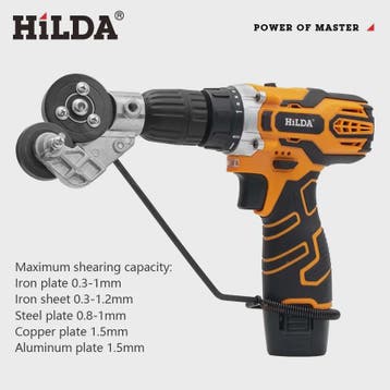 HILDA Elektrische Boor Schaarmachine - Snel Snijden van Meta, Verzenden, Nieuw