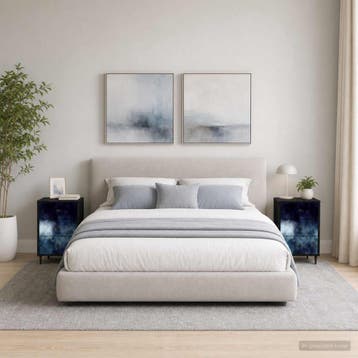 vidaXL Nachtkastje RAALTE 2 st Zwart eiken 36 x 33 x 61 cm, Minder dan 45 cm, Verzenden, Nieuw, 55 tot 70 cm
