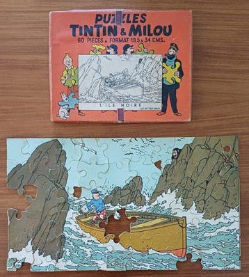 Tintin - Puzzle Dubreucq - Lîle noire - 1 puzzel - 1942, Nieuw