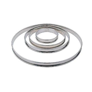 Taartring RVS plat glad |  24(Ø)x1,8(h)cm Matfer Bourgeat, Verzenden, Nieuw in verpakking