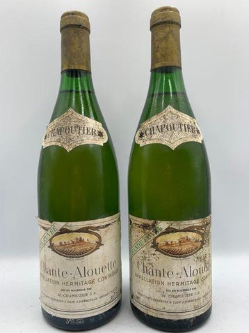 1985 M. Chapoutier, Chante-Alouette - Hermitage - 2 Flessen, Nieuw
