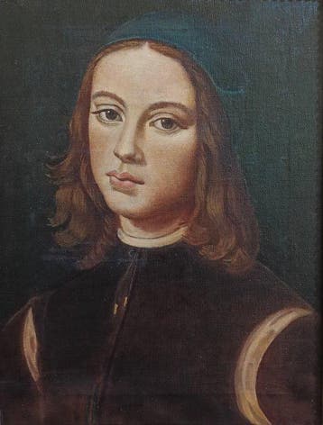Scuola Italiana (XIX), dal Perugino - Ritratto di giovane -