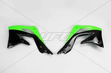 UFO Radiateurkappen Kawasaki KX450F 2012-2015 groen/lower zw, Motoren, Ophalen of Verzenden, Nieuw