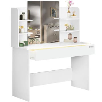 Make-up Tafel Lucia Wit 140x110x40cm (Tafels, Interieur), Verzenden, Nieuw