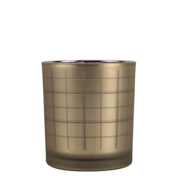 Theelichthouder blok goud paars small 8cm*, Verzenden, Nieuw