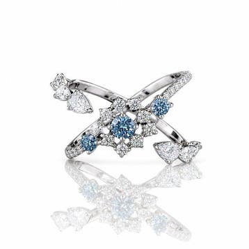 Zonder minimumprijs - Ring - 14 karaat Witgoud - 1.46ct. tw., Nieuw