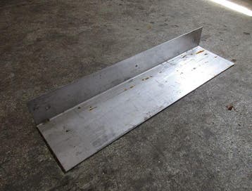 RVS L-profiel B80 x D20,5 x H10 cm, Gebruikt