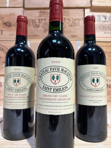 1999 , 2004 & 2009 Château Pavie Macquin - Saint-Émilion 1er, Nieuw