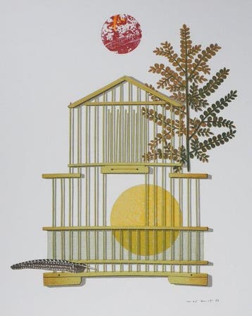 Max Ernst (1891-1976) - Soleil dans la cage dorée