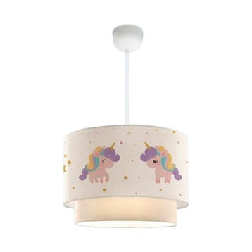 Kinder hanglamp Lurgan E27 wit met eenhoorn motief lux.pro, Verzenden, Nieuw