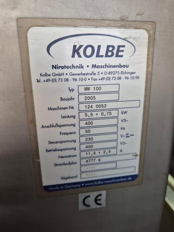 Kolbe MW100 mixer wolf in veiling slagerijmachines, Gebruikt, Bakkerij en Slagerij