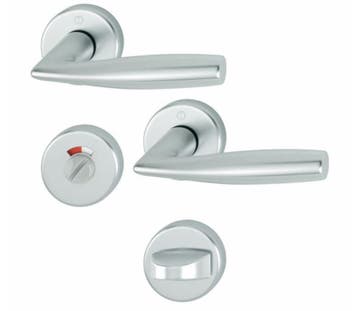 Hoppe deurklink Vitoria met WC-sluiting aluminium, Doe-het-zelf en Verbouw, Deuren en Horren, Verzenden, Nieuw