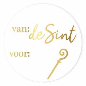 30x Sticker Van De Sint Voor .... - Naametiketten - Wit -, Verzenden, Nieuw