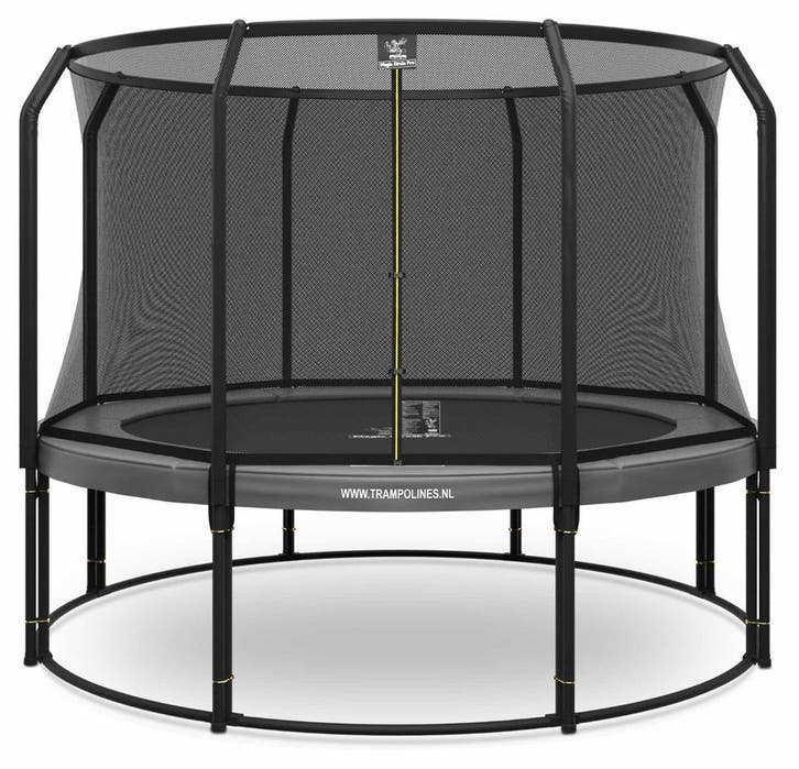 Magic Circle Pro Grey Trampoline 366 cm met veiligheidsnet, Kinderen en Baby's, Speelgoed | Buiten | Trampolines, Nieuw, Ophalen of Verzenden