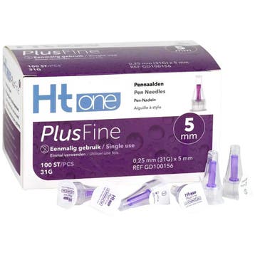 HT One PlusFine pennaalden 5 mm 31G 100 stuks, Verzenden, Nieuw
