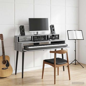 vidaXL studiobureau Grijs Sonoma 110 x 42,5 x 36 cm Bewerkt, Verzenden, Nieuw
