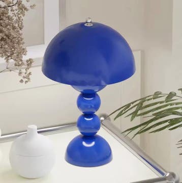 Lumi Nordic LED Tafellamp – Retro Designlamp Oranje of Blauw, Verzenden, Nieuw, Kunststof