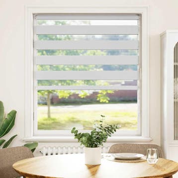 vidaXL Zebra blind 110x100 cm stofbreedte 105,9 cm polyester, Verzenden, Nieuw, Wit
