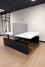 Zwarte Duo Werkplek Met Wang - Design Duo Bureau - Nieuw, Huis en Inrichting, Bureaus, Verzenden, In hoogte verstelbaar, Nieuw