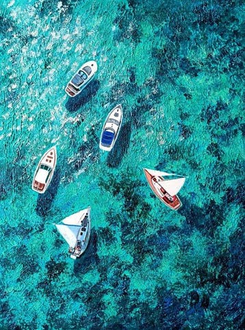 Jasmin Navoyan - BOATS. Sailboats, Sea series.