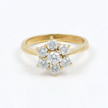 Ring - 18 karaat Geel goud Diamant (Natuurlijk), Sieraden, Tassen en Uiterlijk, Ringen, Nieuw