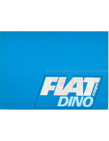 1967 FIAT DINO COUPE BROCHURE DUITS, Nieuw, Author