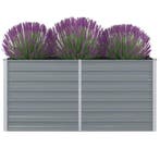 vidaXL Plantenbak verhoogd 160x80x77 cm gegalvaniseerd staal, 100 cm of meer, Verzenden, Nieuw, Metaal