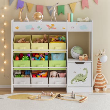 Kinderkast Søndreland open kast 80x90x29,5 cm dinosaurusmoti, Verzenden, Nieuw