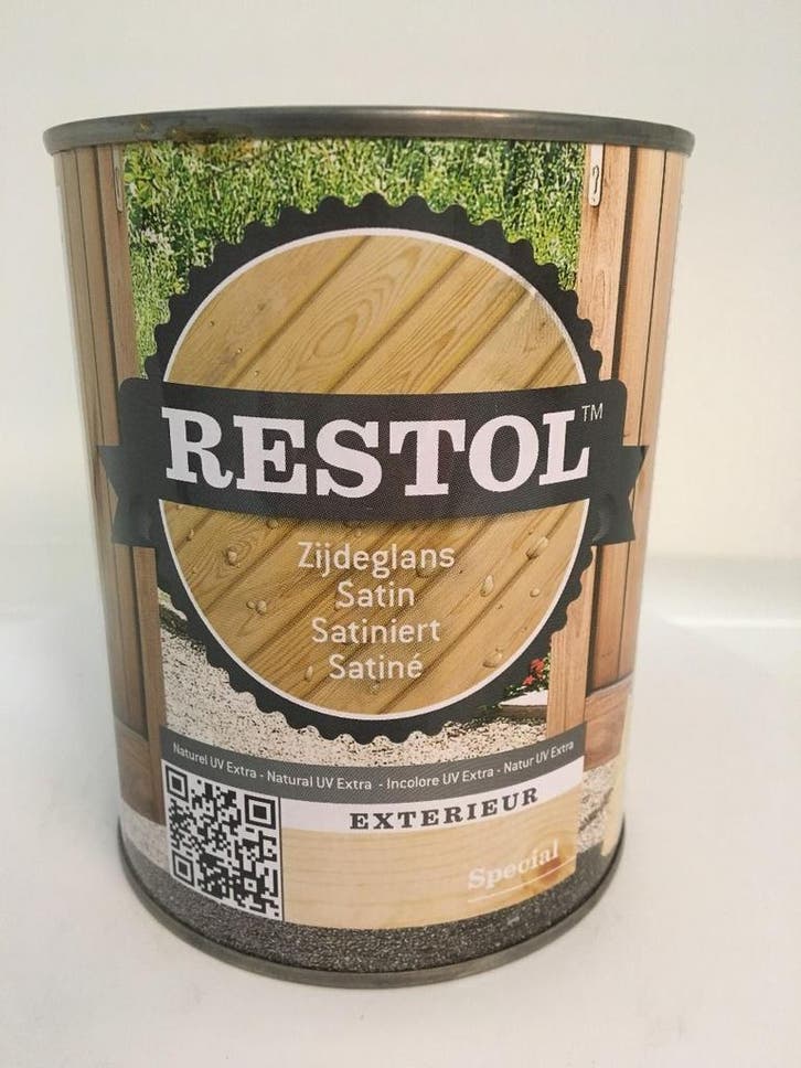 Restol Houtolie Zijdeglans 1L Naturel UV Extra, Doe-het-zelf en Verbouw, Verf, Beits en Lak, Nieuw, Ophalen of Verzenden