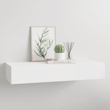Zwevende plank 60cm wit - retourdeal 58% korting!, Huis en Inrichting, Woonaccessoires | Wandplanken en Boekenplanken, Ophalen of Verzenden