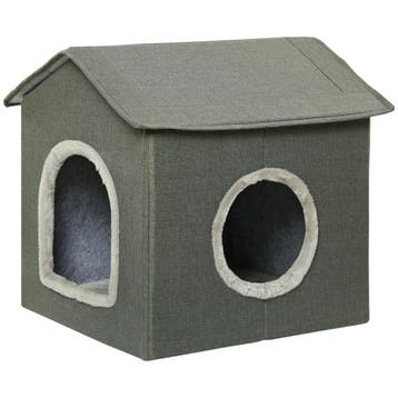 TRUUSK Knuffelhol in Huisvorm voor Katten - Wasbaar Kussen -, Verzenden, Nieuw