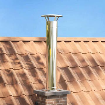 vidaXL Schouw Verlenging zilver 35 x 35 x 132 cm Roestvrij, Verzenden, Nieuw