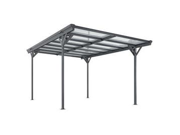 Veiling - Terrasdak / Carport - Platdak - 5 x 3 m - Donkergr, Nieuw