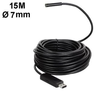15 meter USB endoscoop Ø 7mm met LED, Ophalen of Verzenden, Nieuw