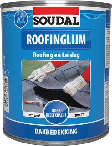 Soudal koudlijm voor dakbedekking 4 l, zwart, blik, Verzenden, Nieuw