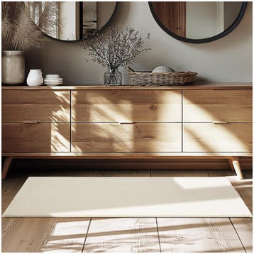 Kortpolig vloerkleed Soft Zone - 80 x 150 cm, beige, Verzenden, Nieuw