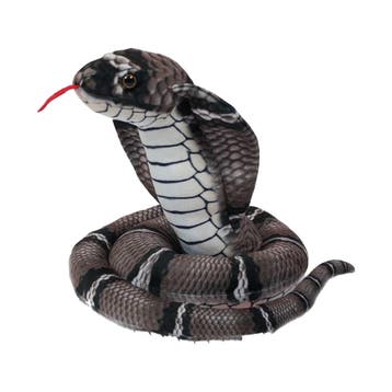 Cobra slang knuffel - zachte pluche - grijs - 120 cm, Verzenden, Nieuw
