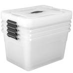 Opbergdoos / Opslagbox 30 L - Kunststof - 4-Delig - Incl. De, Huis en Inrichting, Verzenden, Nieuw
