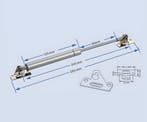 Universele gasdemper met beugels (100N/10kg, 240 mm, zilver, Ophalen of Verzenden, Nieuw