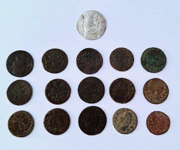 Polen. Set of 16 coins, incl. silver, various denominations,