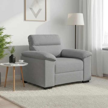 vidaXL Sofastoel Wolkgrijs 100x81x84 cm Stof, Verzenden, Nieuw, Stof, Minder dan 150 cm