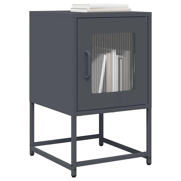 vidaXL Nachtkastje 36x39x60,5 cm koudgewalst staal, Huis en Inrichting, Slaapkamer | Nachtkastjes, Nieuw, Metaal of Aluminium