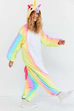 Onesie Regenboog Eenhoorn Pak L-XL Eenhoornpak Unicorn Kostu, Maat 52/54 (L), Carnaval, Nieuw, Ophalen of Verzenden
