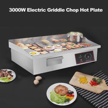 3000W Elektrische Bakplaat - RVS Grillplaat met Lade voor Bu, Verzenden, Nieuw