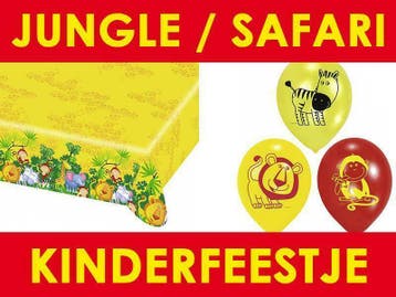 Jungle / Safari kinderfeestje - feestartikelen - versiering, Ophalen of Verzenden, Nieuw, Verjaardag