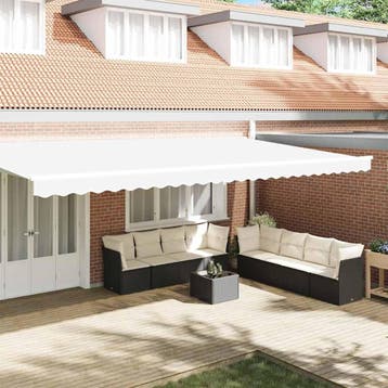 vidaXL Vervangende markies volant Wit 580 x 20 cm Polyester, Verzenden, Nieuw