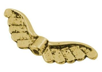 10 stuks tibetaans zilveren engelen vleugel 23 x 8 x 2mm..., Hobby en Vrije tijd, Ophalen of Verzenden, Nieuw, Kraal